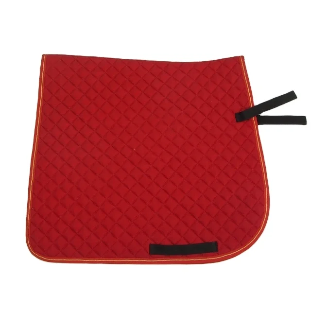 Dressage Saddle Pad Red Quilted Cushion Padded Cotton designer for horses soft cushioning for saddle protection of horse back