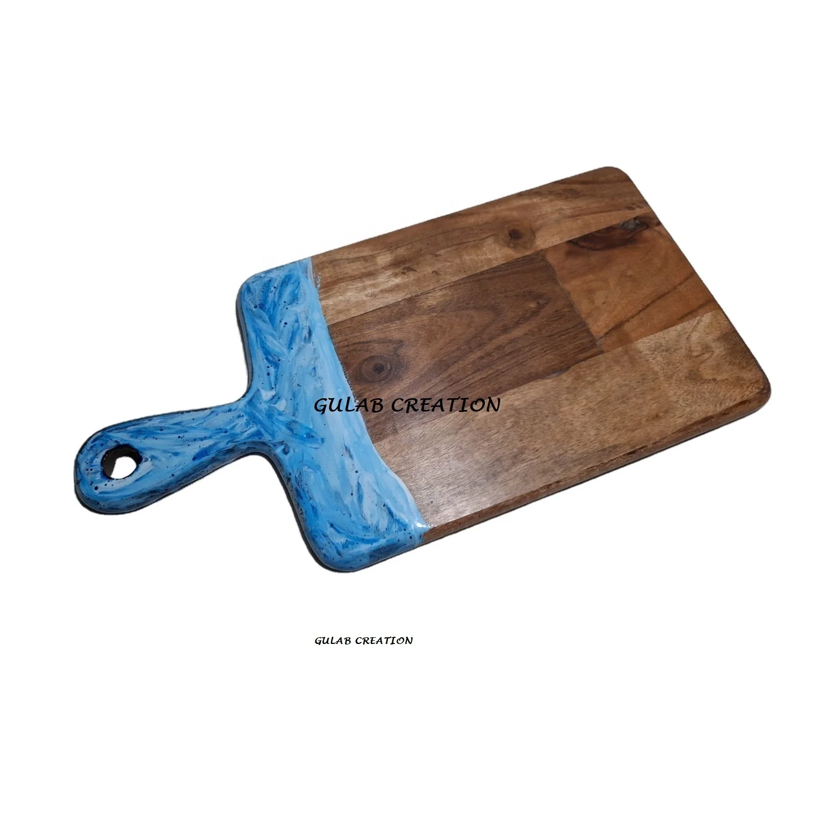 Handmade Wooden and Epoxy Resin Charcuterie Board ocean theme with Wholesale Rate by ZAM ZAM IMPEX