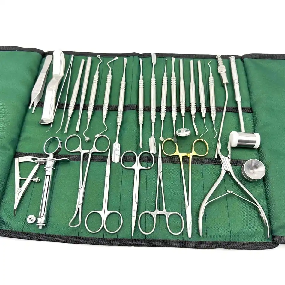 CE Certified 26 Pcs Orthodontic Dental Surgical Instruments Kit German Stainless Steel Manual Implant Surgery Tools Sambrialmed