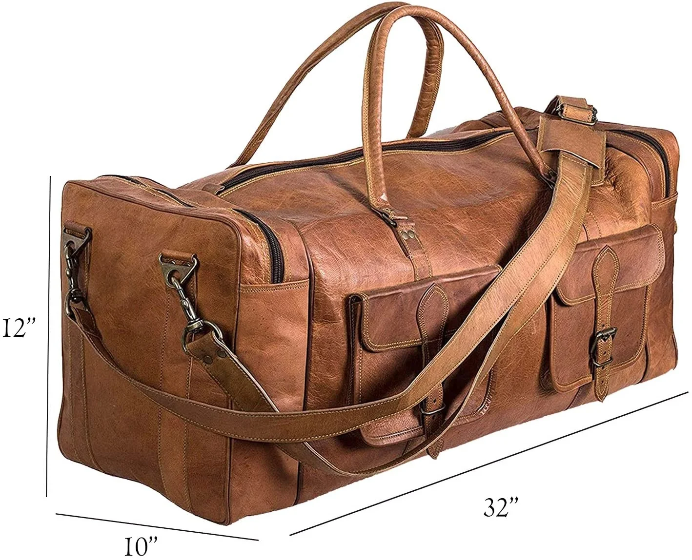 Large 32 inch duffel bags for men holdall leather travel bag/ overnight gym sports weekend bag/Custom travel  bag