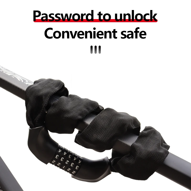 SENDE Outdoor 5-digit Bicycle Accessories Lock Bike Anti-Theft Motorcycle Bicycle Chain Lock combination bicycle lock