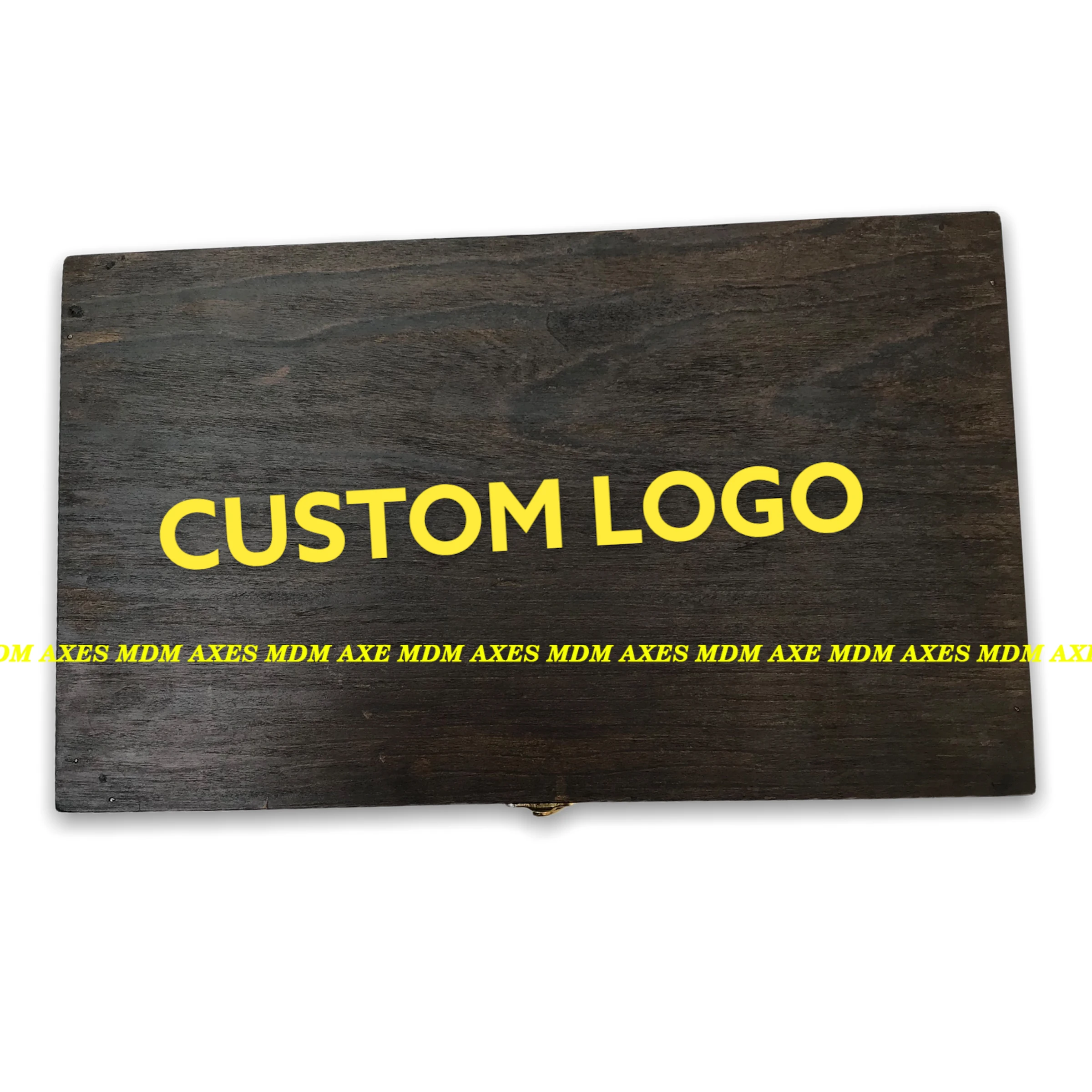 Custom Handmade Carbon Steel Viking Hatchet Tomahawk Beautiful Wooden Box Beautiful Damascus DIY Hunting Pizza Cutter Included