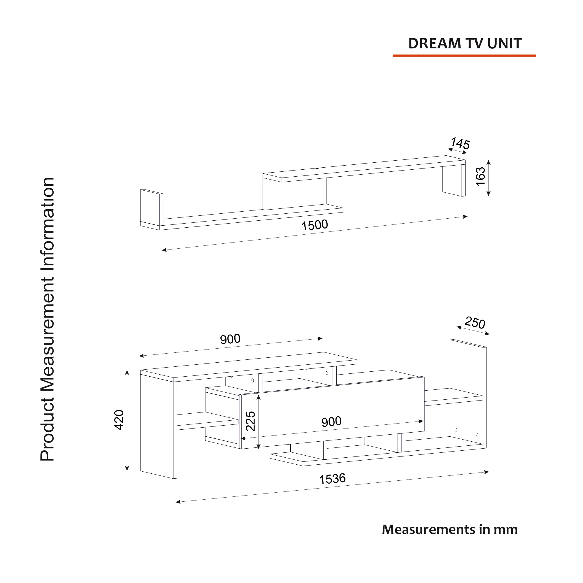 Dream Tv Unit белый орех