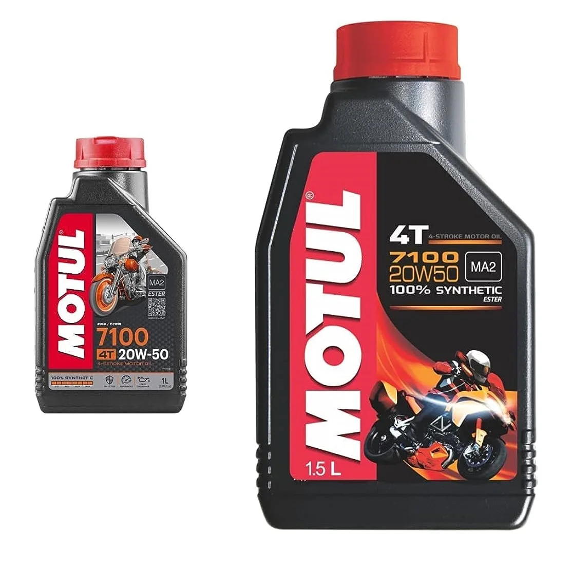 Motul 7100 Fully Synthetic Petrol Engine Oil for Bikes (1.5L+1L)