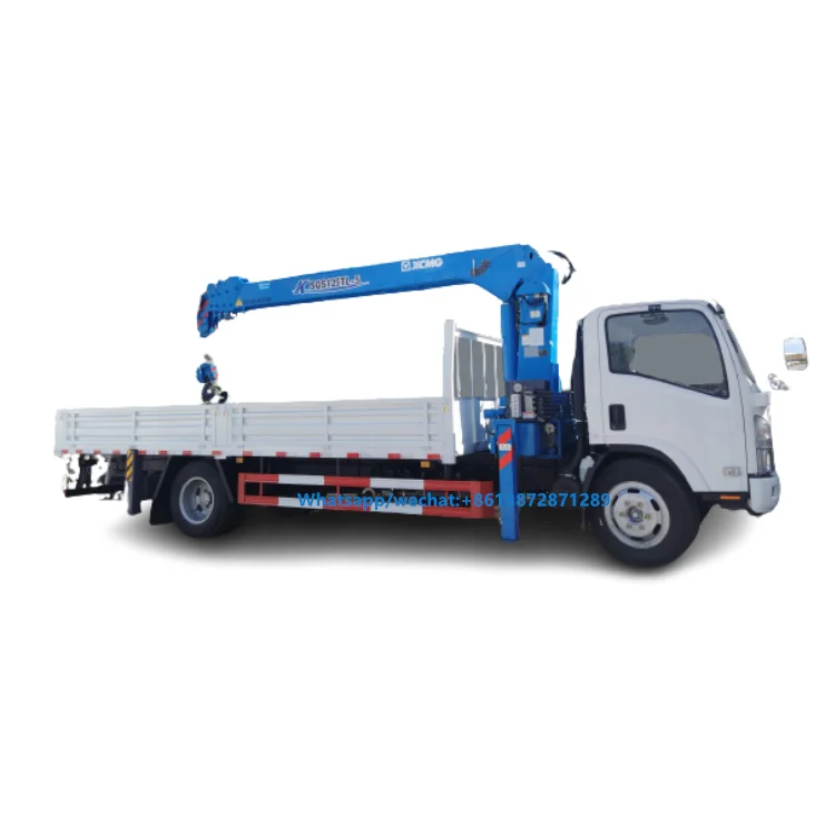 ISUZU 4*2 crane Truck  With 5 ton Knuckle Boom Cranes For Sale