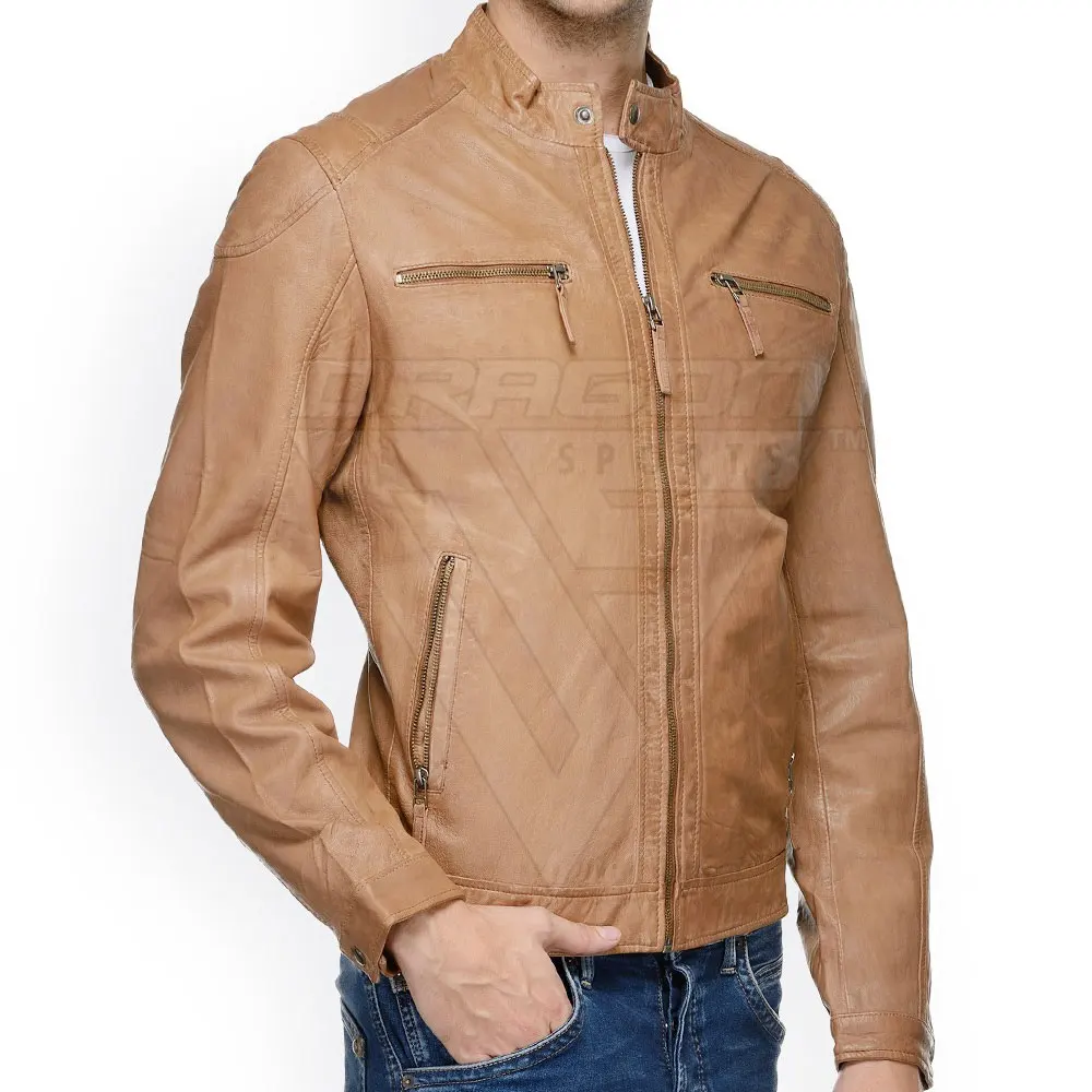 Top Hot Premium Quality Customized Logo Printing 2023 Winter Wear Men Leather jacket In High Quality