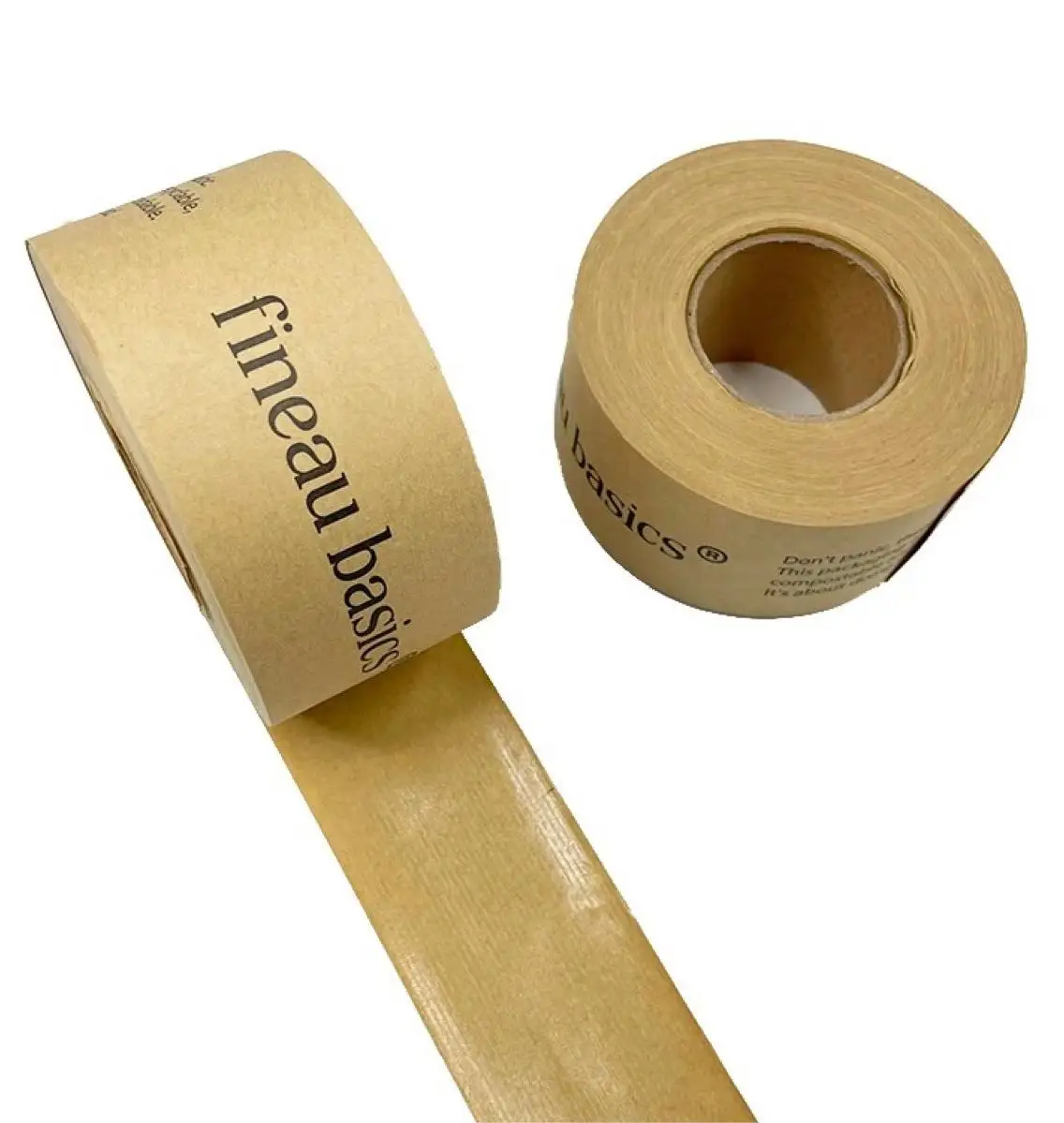 Qpack Wholesale Brown Writable Kraft Paper Tape Single Sided Water Activated Rubber Adhesive Big Roll Carton Seal Reinforcement