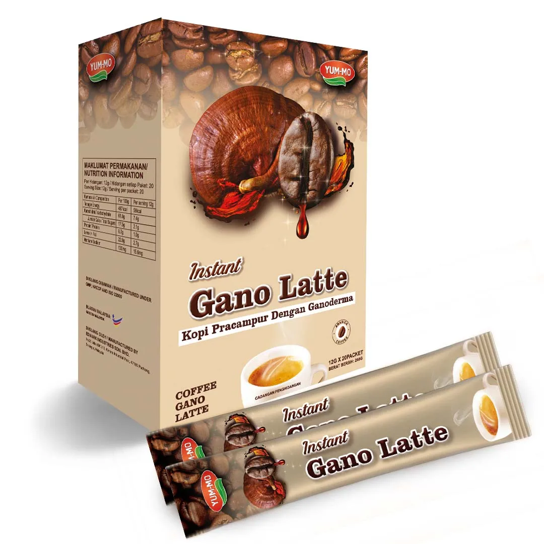 OEM ODM 2 в 1 Растворимый Кофе Ganoderma без сахара кофе с ореховым вкусом крем ореховый вкус сертифицированные кофейные принадлежности