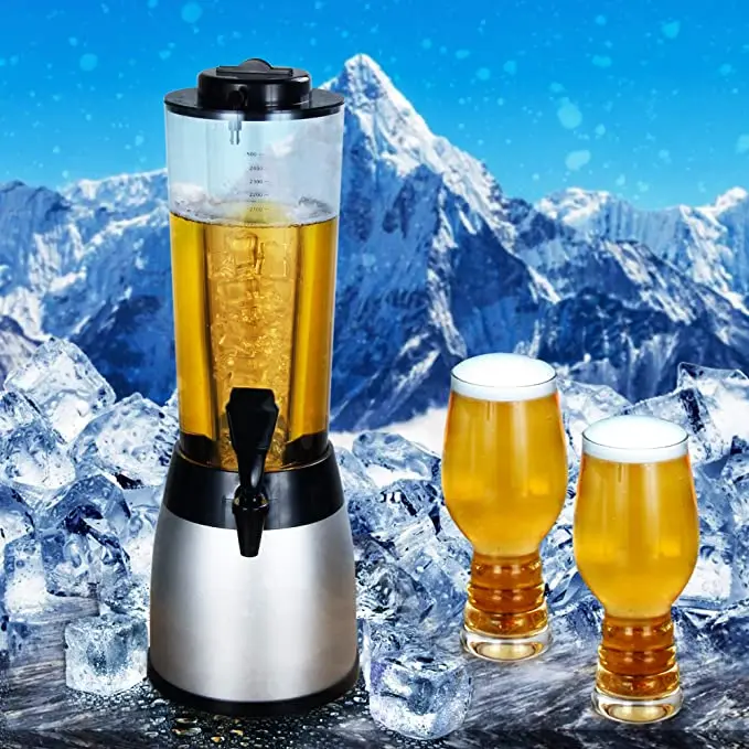 bottoms up plastic 2.5l acrylic juice dispenser juicer bottle customized beer tower dispenser