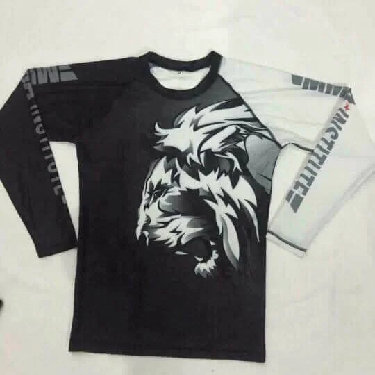 Mens Custom Rash Vest Long Sleeve Lycra Compression Shirt Quick Dry Rashguard Sublimation Rash Guard Men Quantity Top Customize