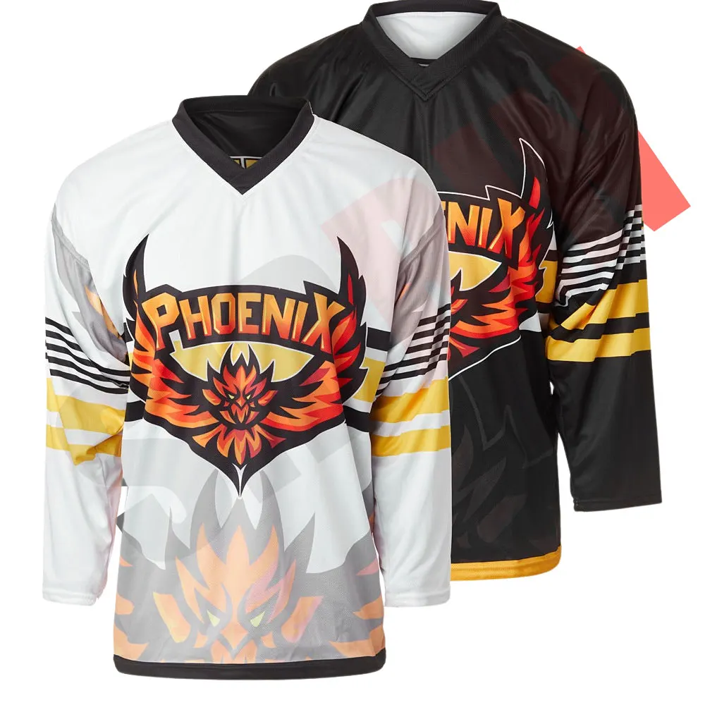 Wholesale Custom Premium Professional Inline Hockey Jerseys & Pants Breathable Polyester Mesh Roller Hockey Clothing