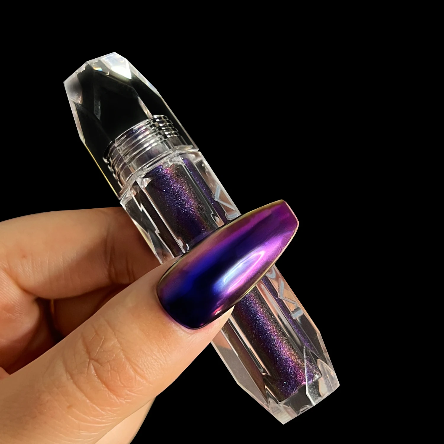 Metallic Mirror Effect Liquid Chrome Nail Mirror Pink Purple Green Chameleon Nail Polish
