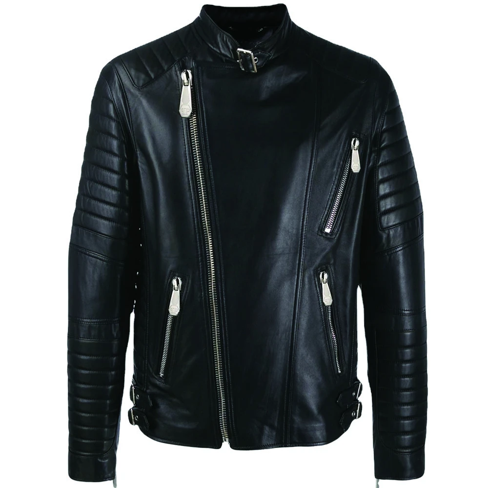 New Fashion Men Leather Jacket Zipper Style Real Leather Jacket For Men Best Quality Leather Jacket quality