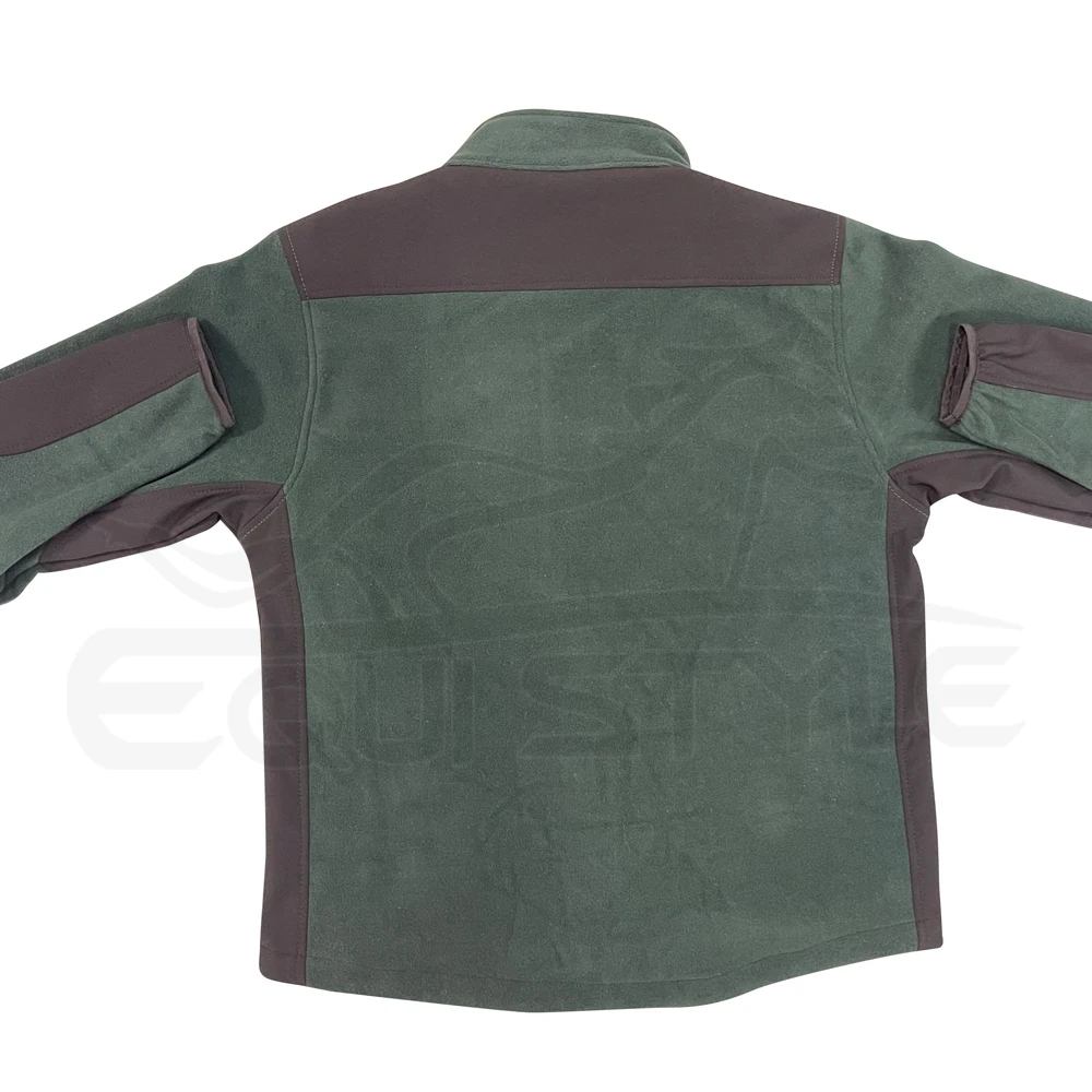 Olive Green Fleece Tracksuit Jacket Full Sleeves Zipper Front Pockets Hiking Skiing Camping Travelling Warm Winter Fleece Jacket