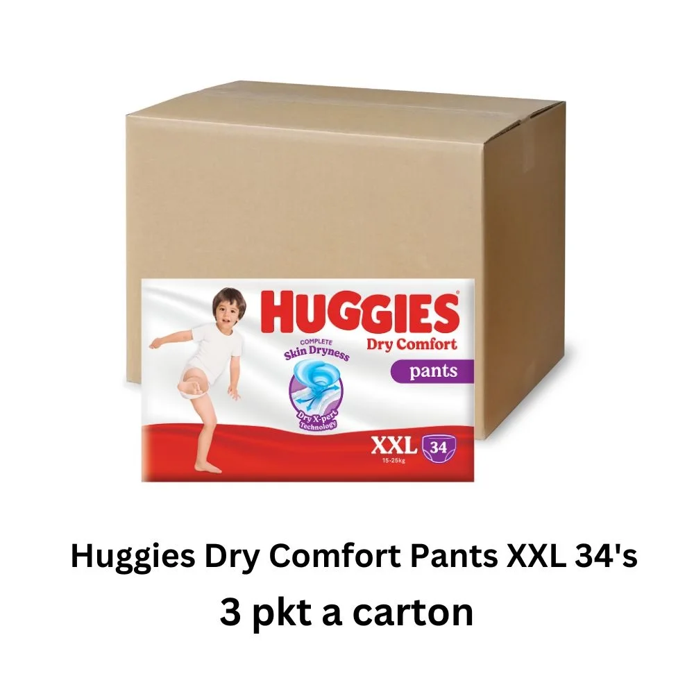 Полная сухость кожи сухие брюки X-pert технологии Huggies сухой Комфорт Подгузники Размер XXL 34 для младенцев