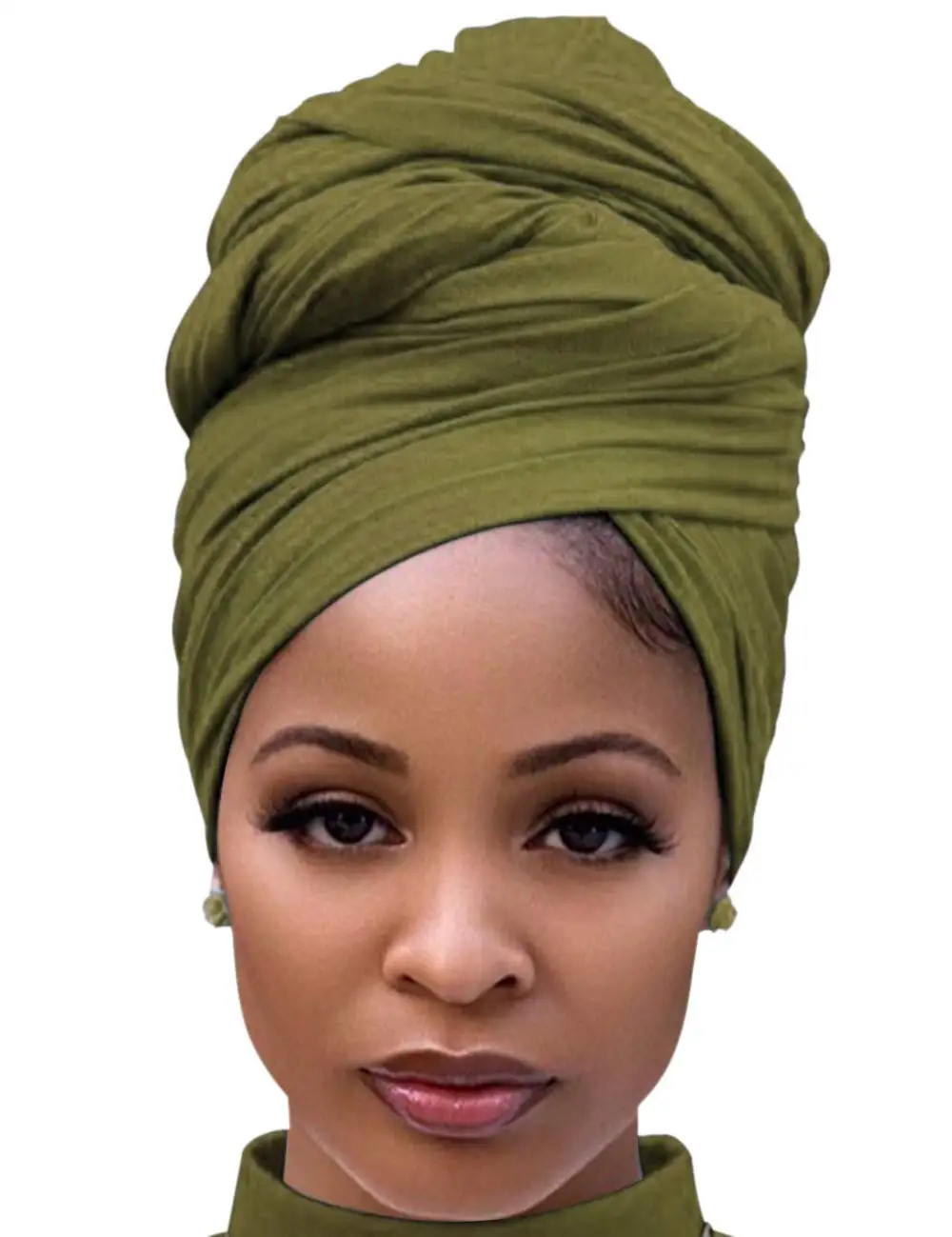 Однотонные головные повязки шарф длинный тюрбан стрейч Джерси ультра мягкие городские вязаные шарфы для волос однотонные африканские хлопковые Галстуки