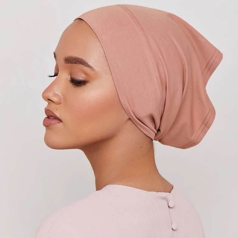 Unique Bamboo Cotton Inner Hijab Jersey underscarf cotton jersey Ethnic hijab inner cap hat