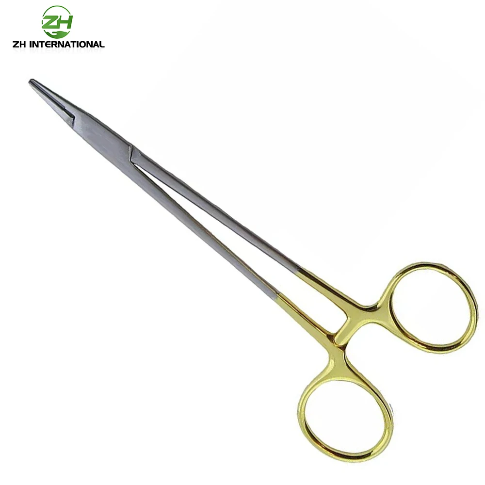 Top Quality Gold color Coated Pliers Professional Stainless Steel Needle Holders With Custom Packaging Best Surgical Instruments