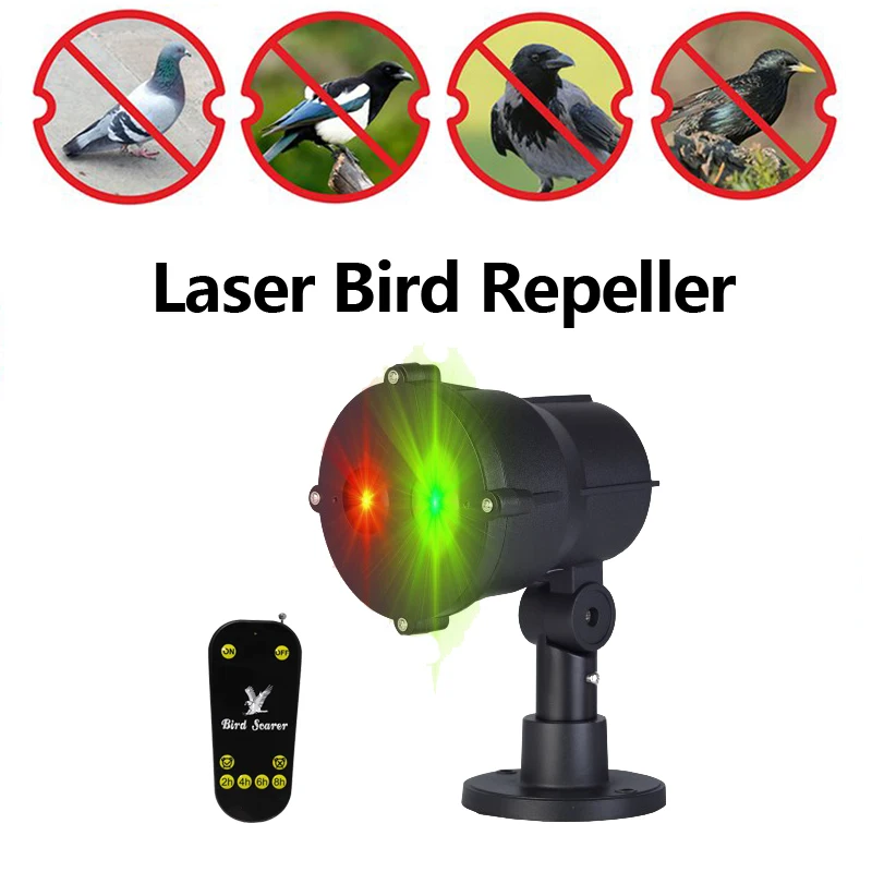 Laser Light  Animal Repellent  Outdoor with Motion Sensor Laser Light Alarm Animal Deterrent for  Bird Mouse Fox Repellent
