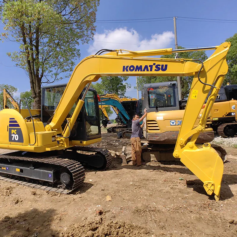 Б/у экскаватор Komatsu PC70-8 Подержанный PC60-7/PC78 японский гусеничный 7 тонн строительный инженерный станок