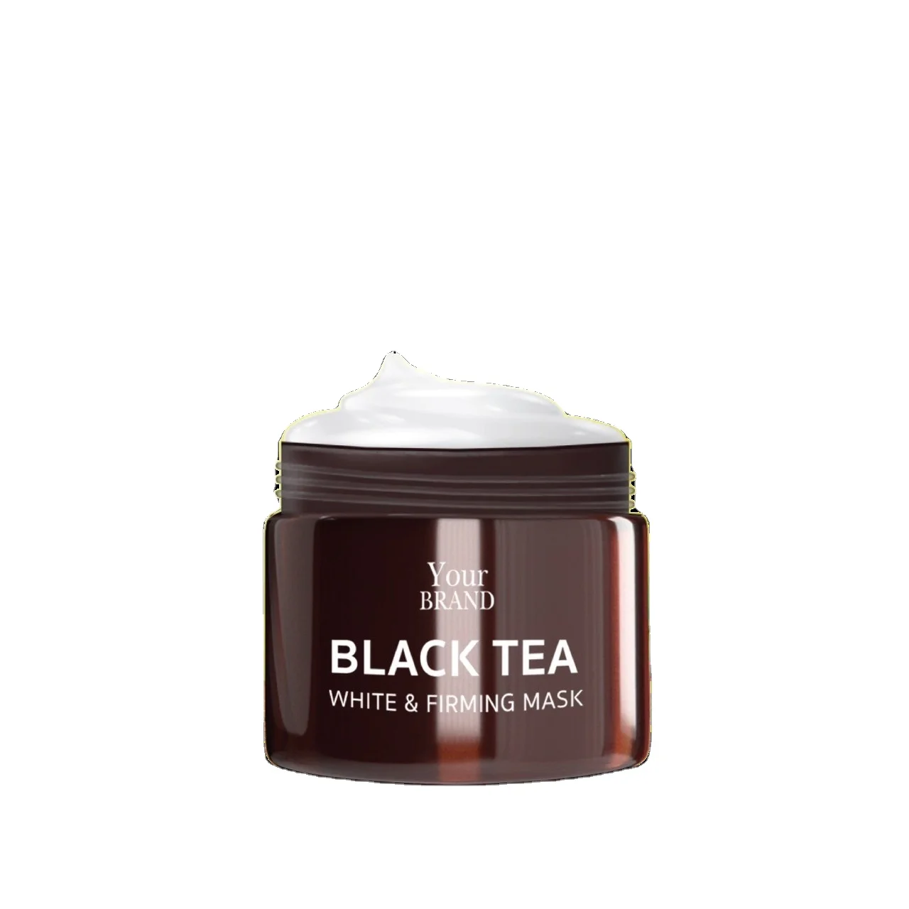 OEM ODM Black Tea White and Firming Mask Organic Brightening Hydrate Firming Facial Face Mask Dark Spots Whitening Moisturizing