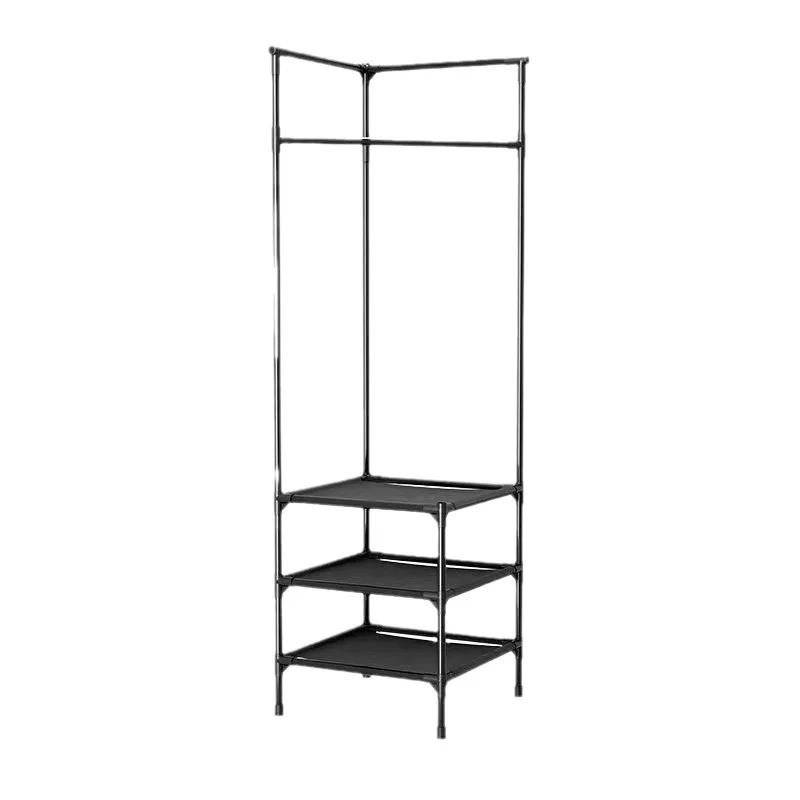 CB061 Bedroom Corner Coat Racks Cabinet Hanging Rack Metal Racks Multi-function Floor Standing Clothes Hanger Storage Shelf