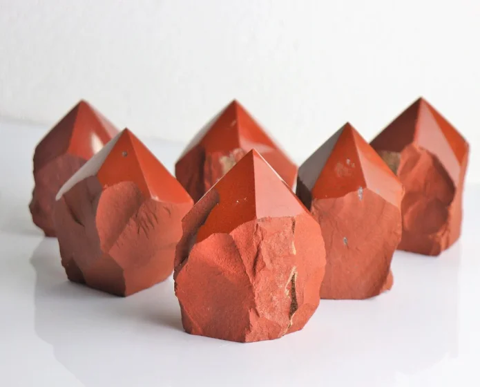 wholesale natural best selling red jasper point polished tower point gemstone bulk wholesale point polished tower at factory
