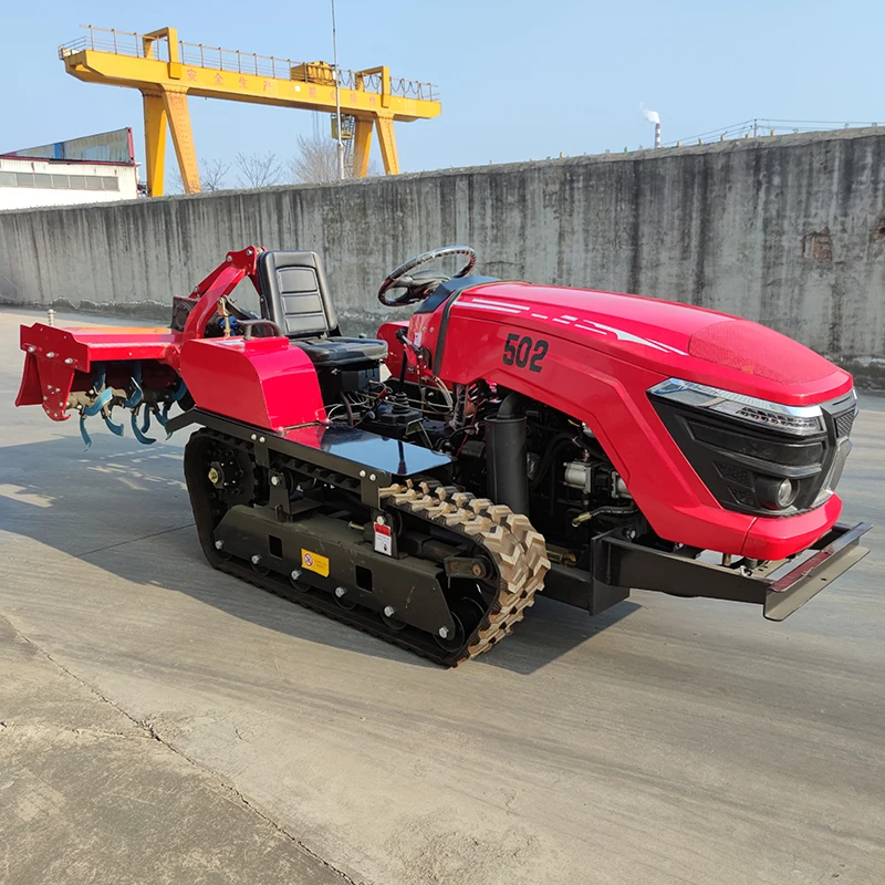 J- W Crawler Tractor 25Hp 35HP 50HP 80HP Small La-wn Mower Tractor Garden Farm Mini Crawler Tractor
