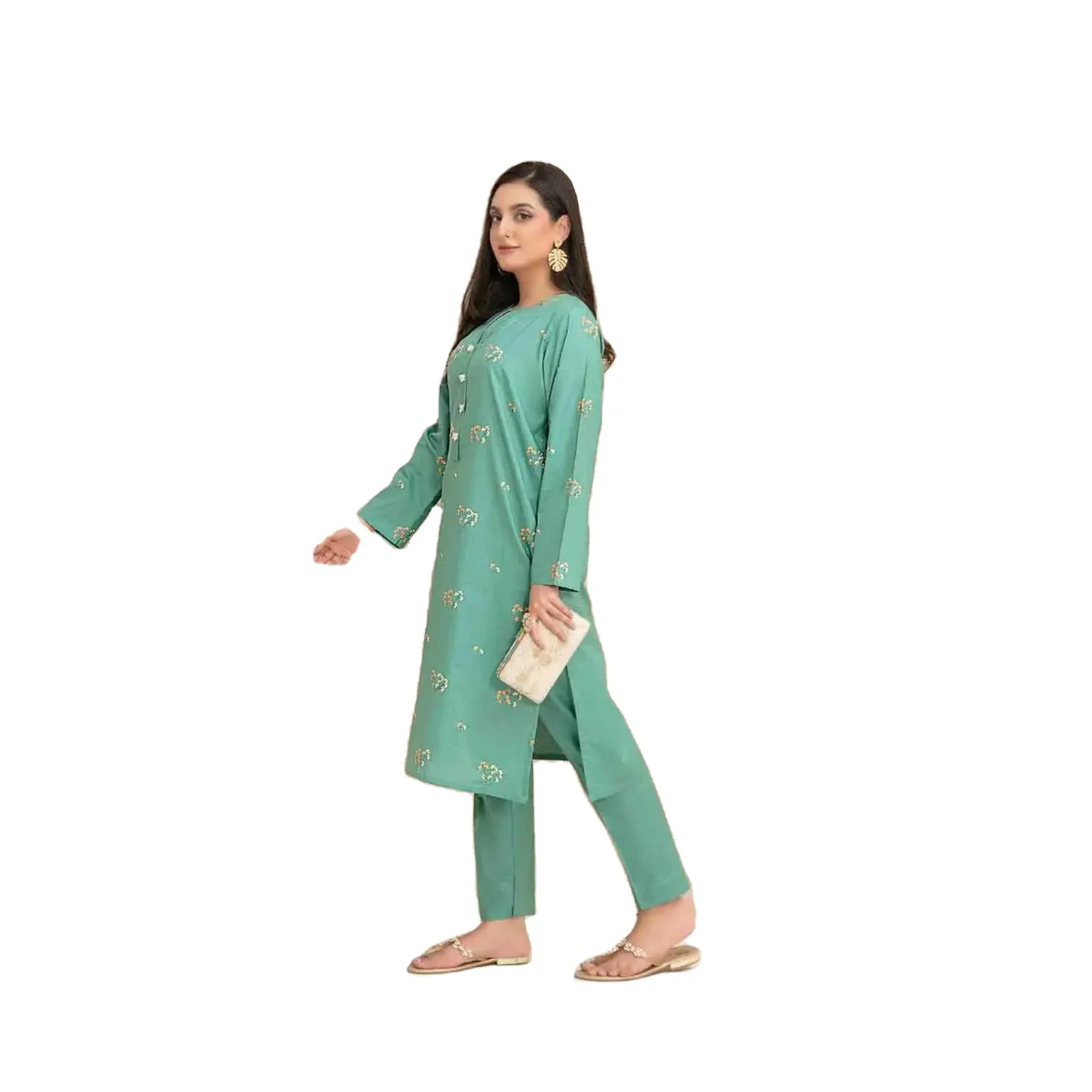 pakistan Stitched Embroidered Cotton 2-Piece Collection 2024 women summer dress women high qauality ladies clothing