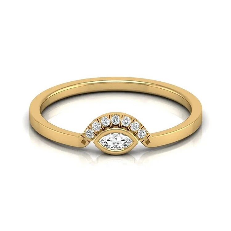 Fine Gold Jewelry White Gold Real Diamond Women Engagement Ring with Custom Design for Unforgettable Moments for USA Buyers