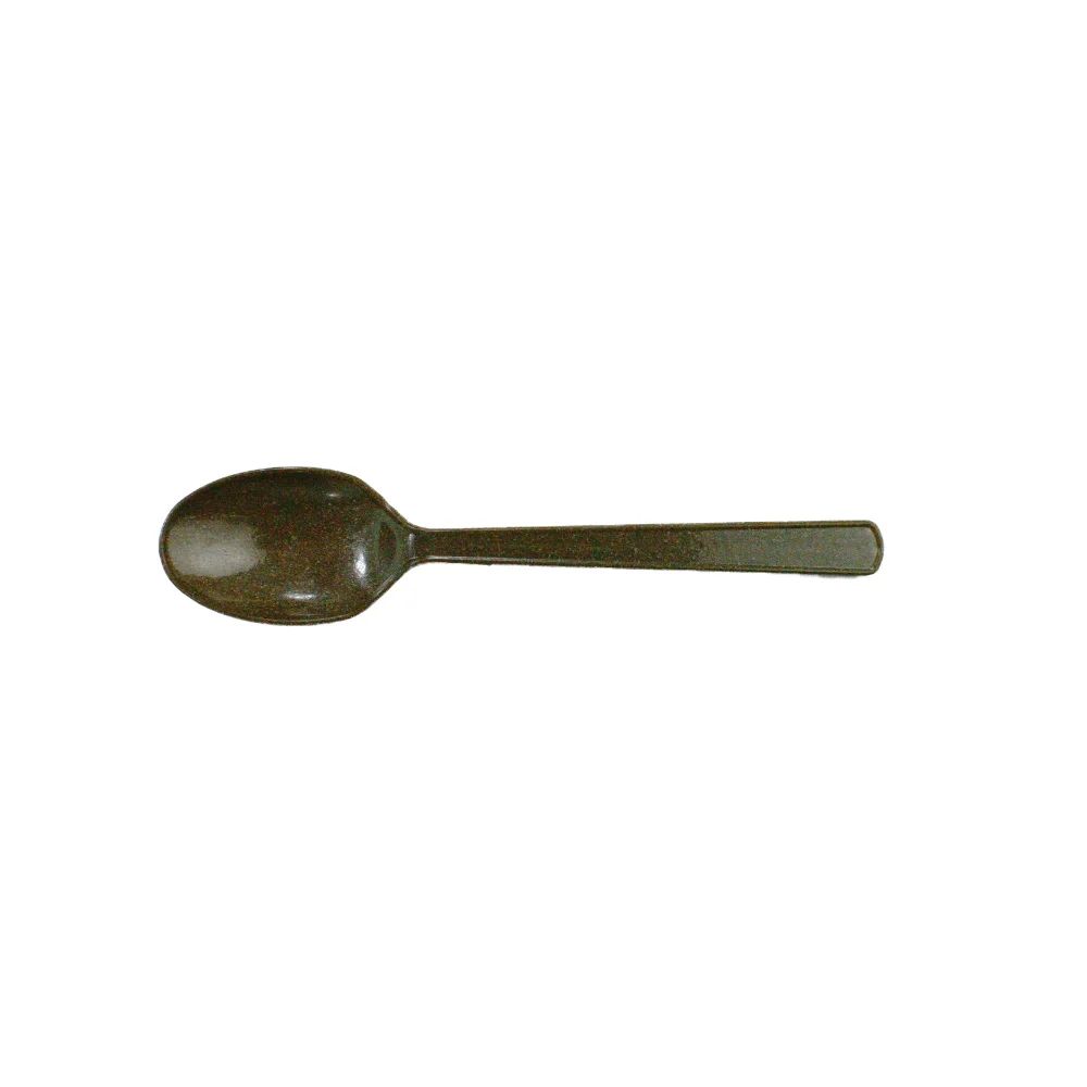 Biodegradable Disposable Cutlery Made From Coffee Ground. Knife Spoon Fork Utensils For Restaurants and Hotels