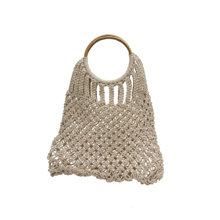 New Arrival Hand Cotton Macrame Tassel Bags Shopping Beach Handmade Macrame Bag For Girls From Bangladesh By Quality Handicrafts