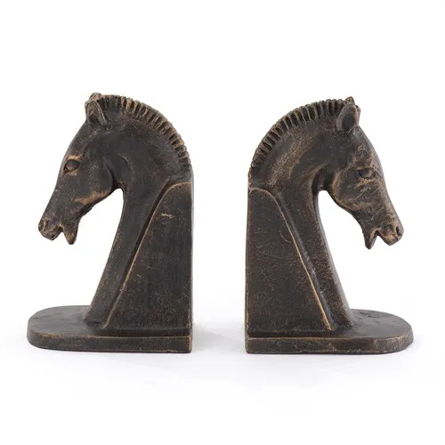 Decorative Resin Bookends Gymnastic Horse Book Ends Modern Art Sculpture for Book Holder Shelf Dividers Desk Sculpture