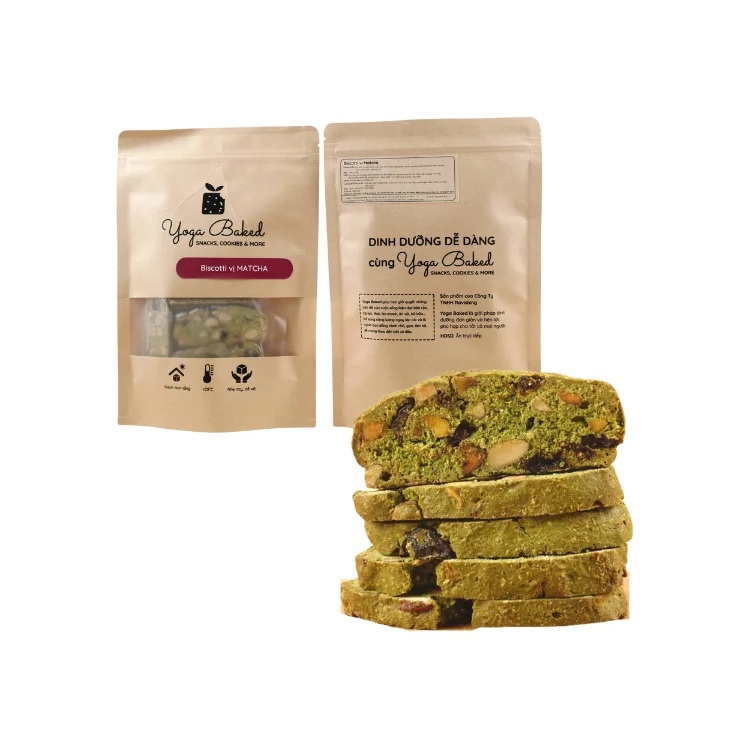 Delicious Healthy Matcha Cranberry Almond Biscotti Vietnam Manufacturer Mixed Nut Biscuits Eat Directly Wafers Biscuits Cookies