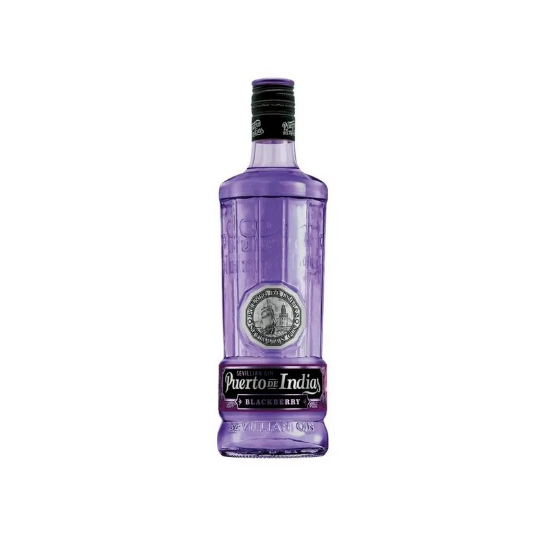 Gin Puerto de Indias Blackberry Premium Gin Alcoholic Beverage Glass Bottle Liquor 70cl 37,5%
