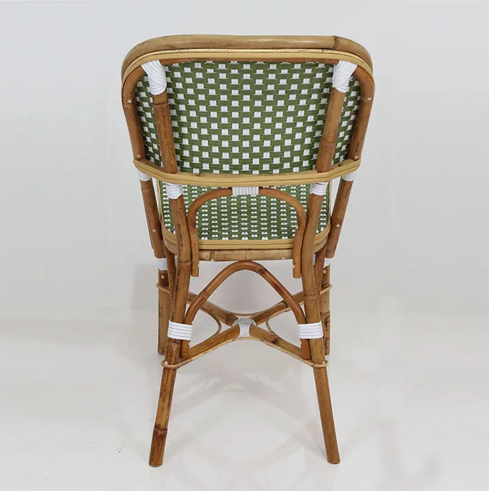Matignon Green Rattan French Bistro Chair
