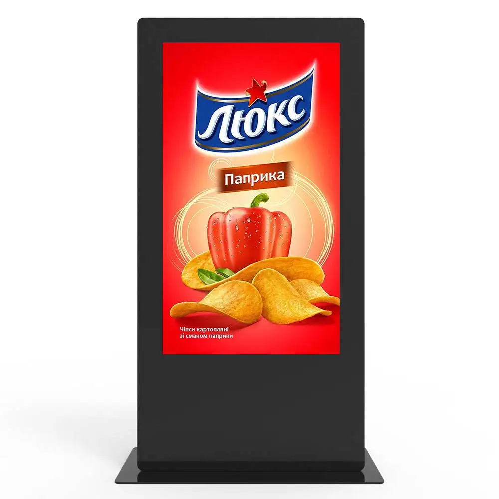 Double sided lcd display screen waterproof outdoor signage advertising player kiosk vertical totem outdoor digital signage