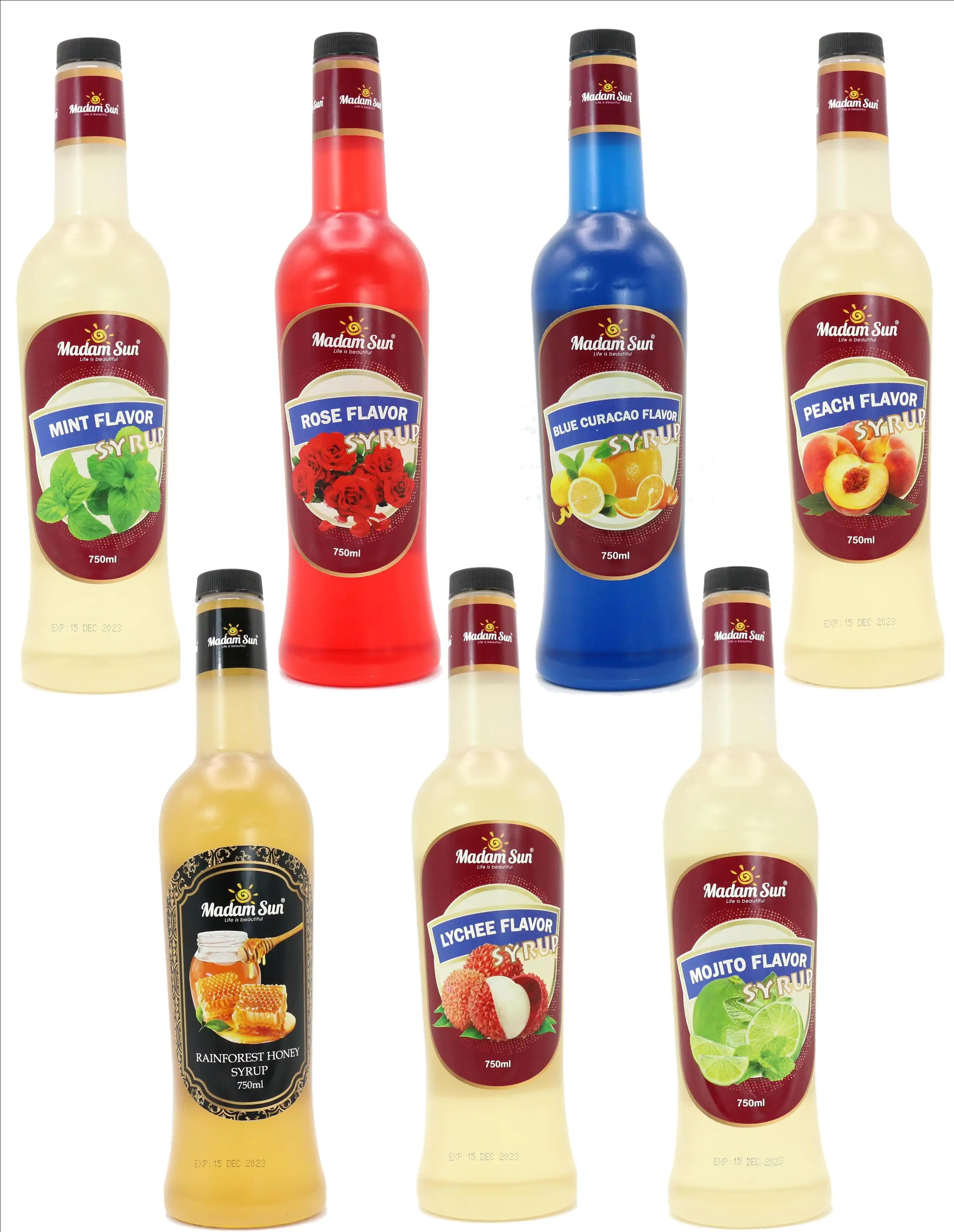 Fruit Flavor Syrup of Beverage Application for Cafe Bubble Tea and Desserts