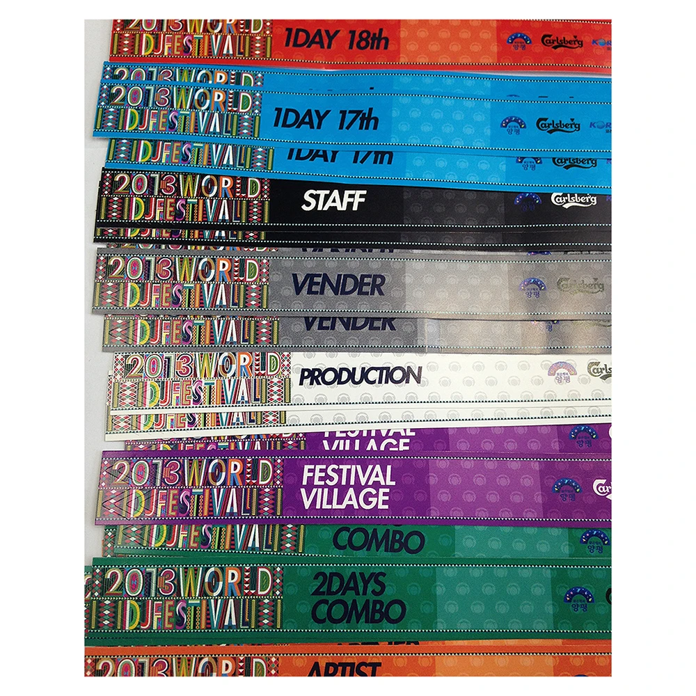 Wristband Paper Custom YUPO Wristband (Individual piece) Safe Paper Material Water Park and Various Festivals