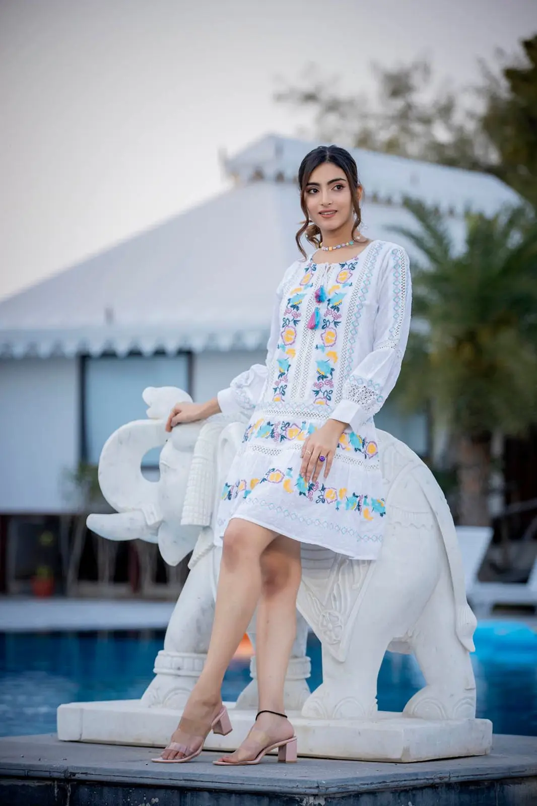 Bohemian branded dress fashion casual women embroidery dresses ladies women clothing