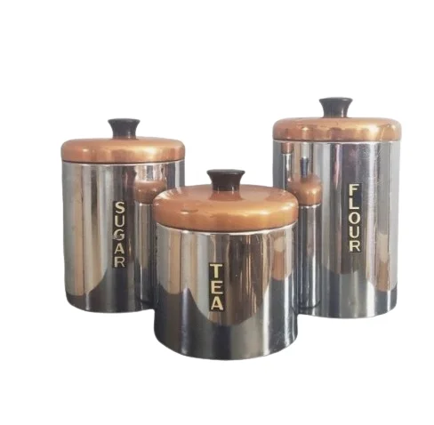 Metal Kitchen Canister Best Quality Metal Canister Home Kitchen Tabletop Storing Usage Supplied by India