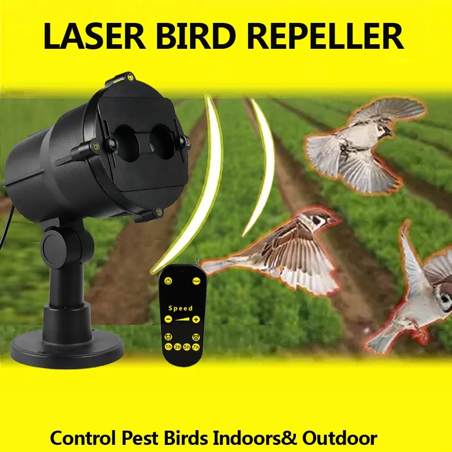 Laser Light  Animal Repellent  Outdoor with Motion Sensor Laser Light Alarm Animal Deterrent for  Bird Mouse Fox Repellent