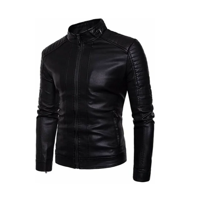 Fashion Men black Lamb Leather Jacket/men leather jackets/Pakistan Leather Jackets For Men