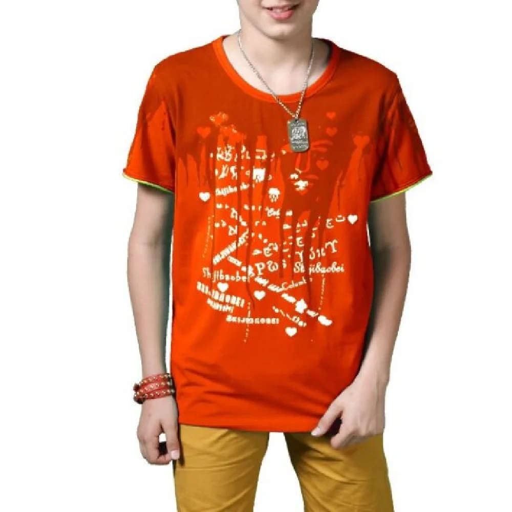 Customized Printed Design 100% Organic Cotton Kids Tee shirt Summer Short Sleeve Factory Manufacturer Cheap Price Boys T Shirt