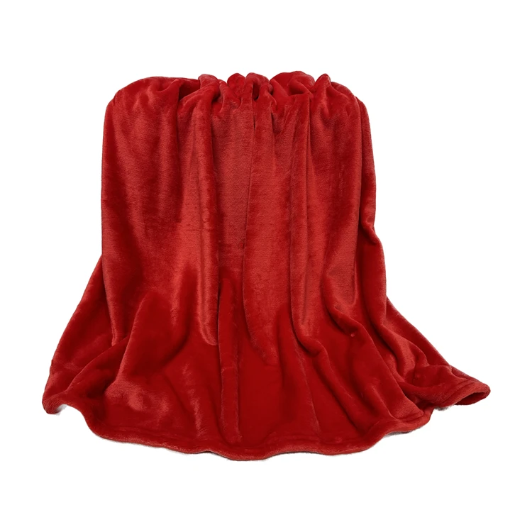 Good Price Anti-pill Flannel Fleece Blanket Custom Solid Plain Fleece Flannel Blanket