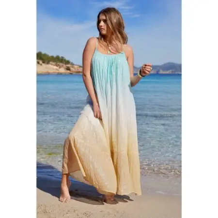 2022 sew style fashion custom dress casual woven solid color loose sleeveless long maxi dress