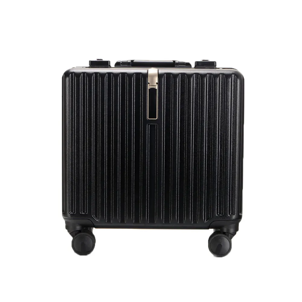 18-Inch High Quality 100% PC New Type Fashionable Aluminum Carry-On Luggage Suitcase with Portable TSA Spinner Valise for Travel