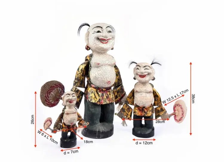 Desk Decor Package Wholesale Design Durable Material Jackfruit Wood Water Puppet Earth God from Vietnam Handicraft Export