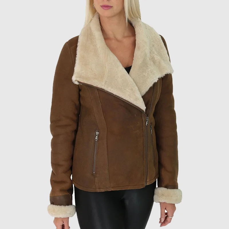 Winter High Quality Plus Size Super Warm Vintage Genuine Sheep Leather Coat B3 Pilot Shearling Bomber Fur Jackets
