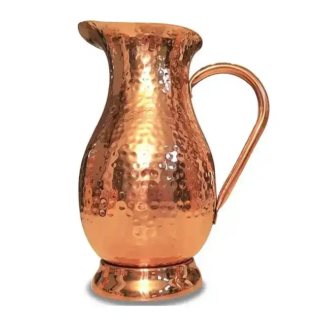 Best Design Quality Handmade Hammers Pure Copper Water Milk Jug Set Pitcher for Home Coffee Factory Sale Low Price